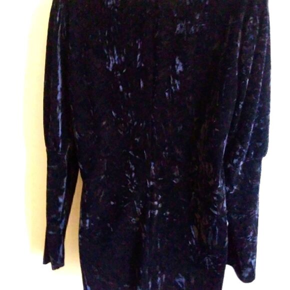 MOD X  Velvet TOP Beautiful Crushed  Long Balloon SLEEVES by MEDIUM - Picture 2 of 5